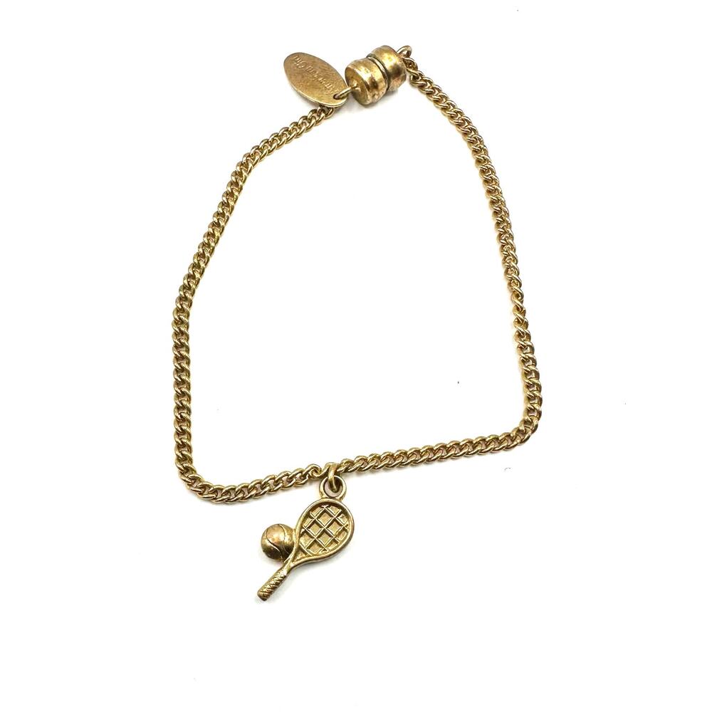 American Girl Vintage Bracelet Tennis Racket Ball Charm Child Girls Collectible